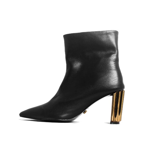 LEATHER LINE ANKLE BOOTS NUH4550BK